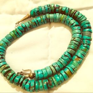 Gorgeous vintage turquoise necklace sterling